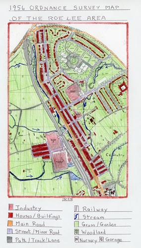 1956 Ordnance Survey Map of Roe Lee 064 on.jpg